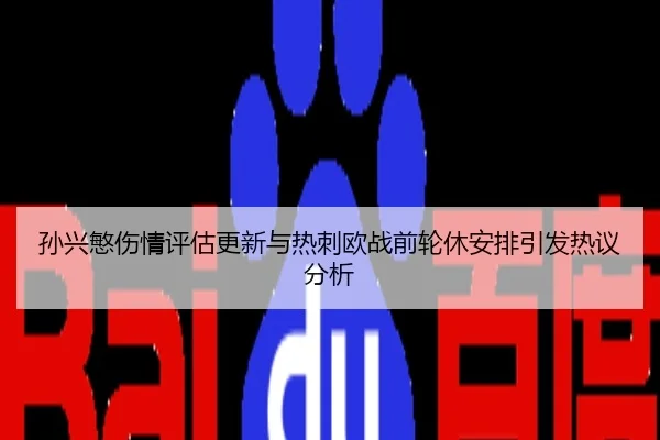 孙兴慜伤情评估更新与热刺欧战前轮休安排引发热议分析